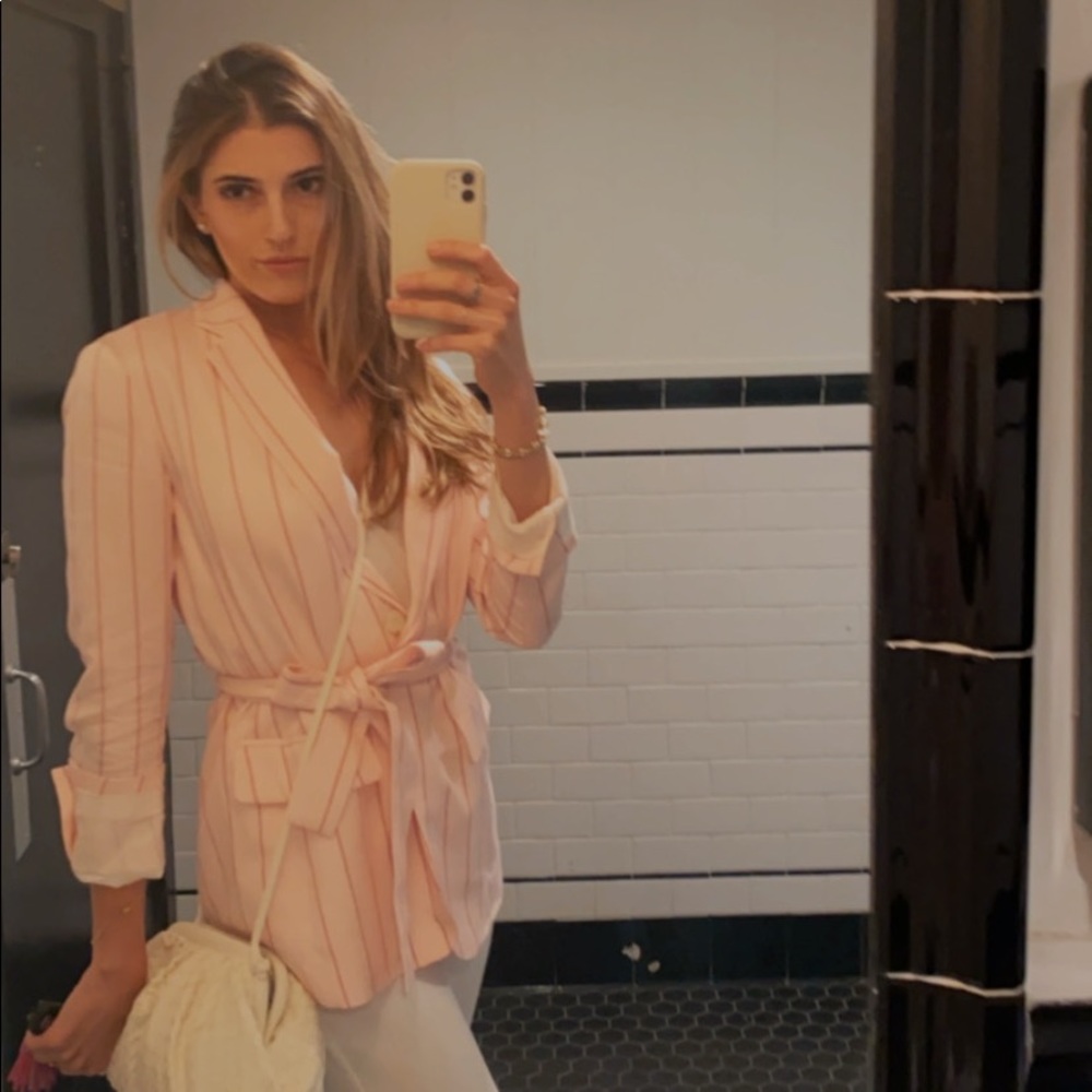 A.L.C. Pink pinstriped blazer
